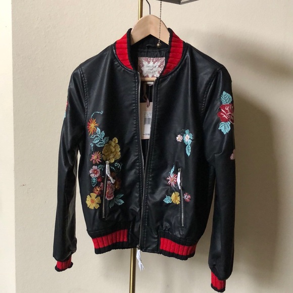 Never Worn Embroidered Leather Jacket - Picture 7 of 7